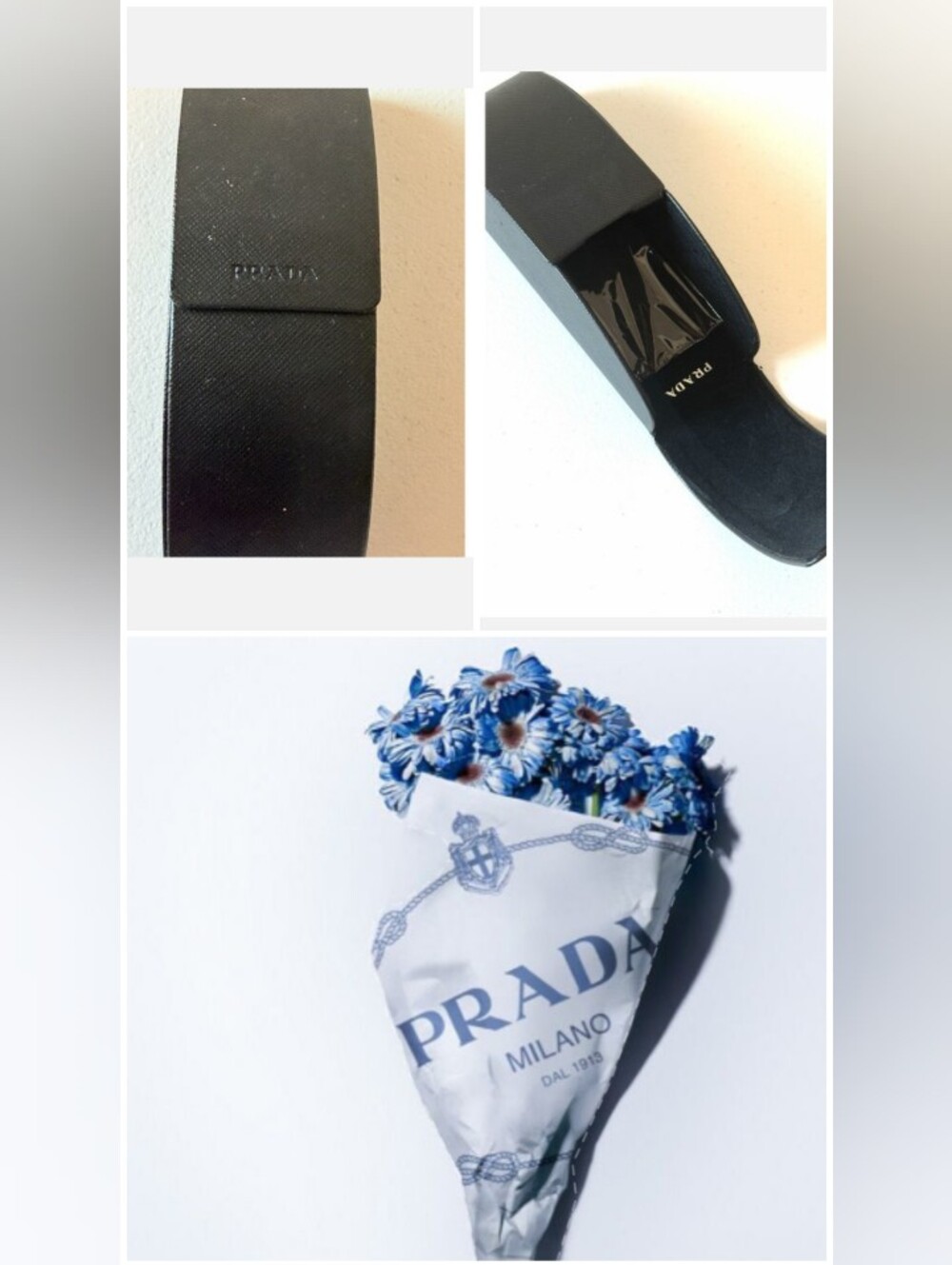Prada-2pc Sunglass 🕶️ Hard Case & Cleaning Cloth Set (Black 🖤)